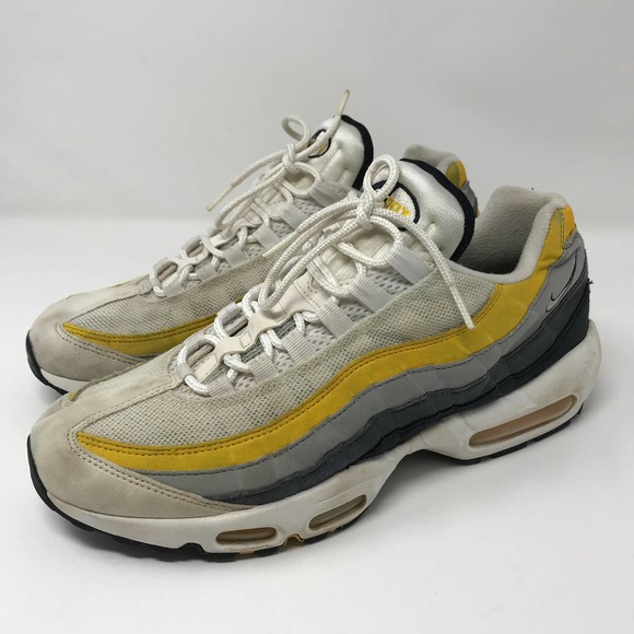 Nike Other - Nike Air Max 95 White Amarillo Yellow Grey Shoes Men’s Size 10 CD7495-100